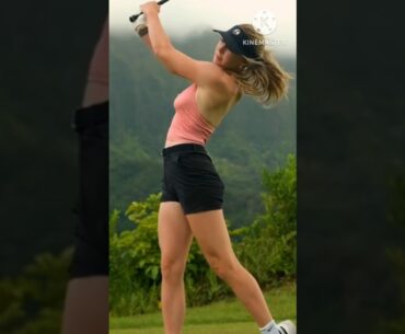 Grace Charis in action #viral #beautiful golfer #glamour in golf #shorts #golfgirl