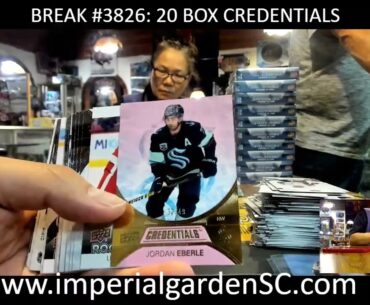 BREAK #3826 : 20 BOX 2021-22 #upperdeck CREDENTIALS NHL HOCKEY BOX CASE BREAK