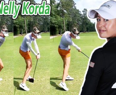 Nelly Korda ネリー・コルダ 米国の女子ゴルフ スローモーションスイング!!!