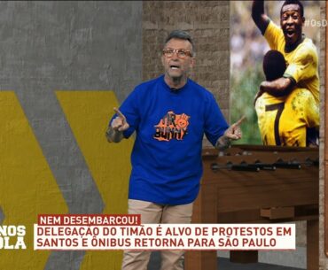 Neto se revolta com protestos da torcida do Corinthians em Santos: “não dá mais”