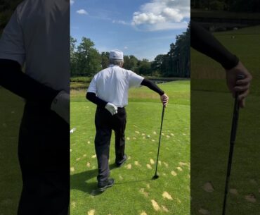 Mr Gary Player on how to play the 9th hole at Bearwood Lakes