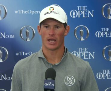 Christo Lamprecht Flash Interview Sunday Day 4 2023 The Open Championship © The Open