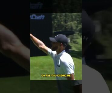 Steph do his iconic turn around shot! in golf?? #shorts