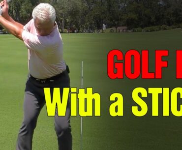 Golf Lower Body Movement Drills With One Alignment Rod