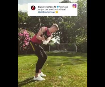 Bruno Fernandes was not falling for McTominay's crossbar challenge ⛳️  (via scottmctominay) #shorts