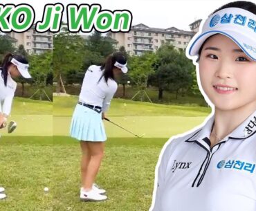 KO Ji Won コ・ジウォン 韓国の女子ゴルフ スローモーションスイング!!!
