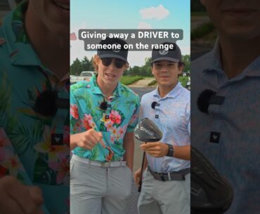 Giving away a DRIVER on the range! #golf #golfer #golflife #golfshorts #shorts