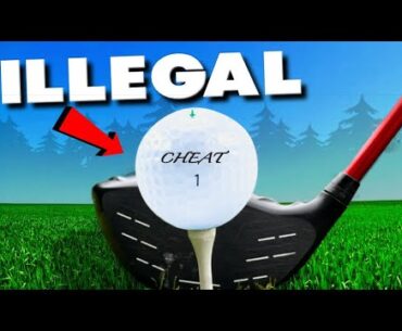 I CHEATED At Golf Using An ILLEGAL GOLF BALL! #30shotchallenge