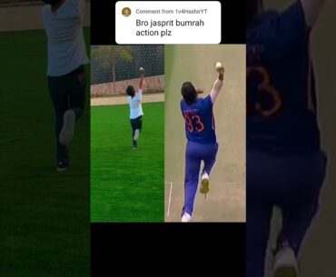 Jasprit Bumrah Bowling Copy 🔥😎 || #shorts #youtubeshorts #shortsfeed #cricket