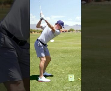 Hitting balls off the Divot Board #shorts #golf #golfswing #divotboard