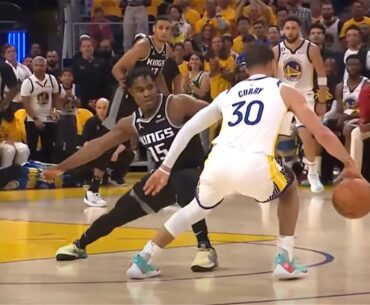 "I don't know how this guy makes this shot!" - Stephen Curry knocks down an UNREAL step-back 3!