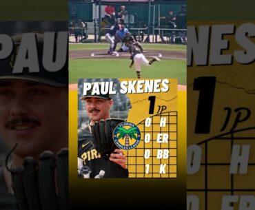 Paul Skenes makes his Pro Debut striking out Walker Jenkins #pittsburghpirates #mlb #fyp #mlbshorts