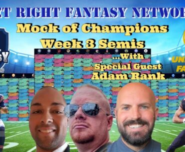 Mock Draft Tournament: Semi Final Rd 3 w/ Adam Rank from NFL Fantasy Live | GRFN Ep 178