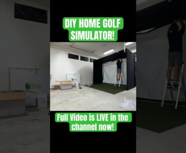 DIY Home Golf Simulator Build Video is LIVE in the Channel’ #golfsimulator #golf #skytrak #golfer