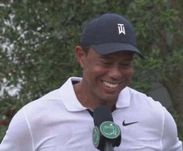 Tiger Woods Thursday Flash Interview 2023 The Masters Tournament · Round 1