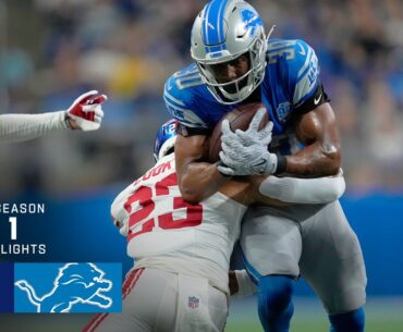 New York Giants vs. Detroit Lions | 2023 Preseason Week 1 Game Highlights