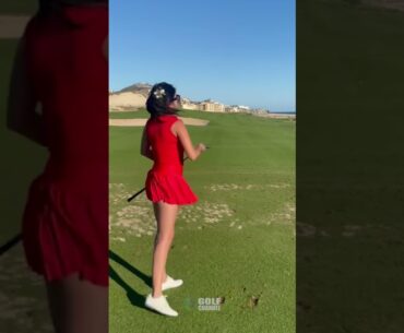 Amazing Golf Swing you need to see | Golf Girl awesome swing | #golf  #shorts Cindy Estrada