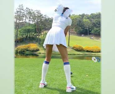 백번 넘게 봐야할 골프스윙~!! KLPGA 프로 문가빈 미녀골퍼의 완벽한 골프스윙~!