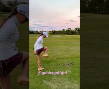 Golf trick shot on the range!