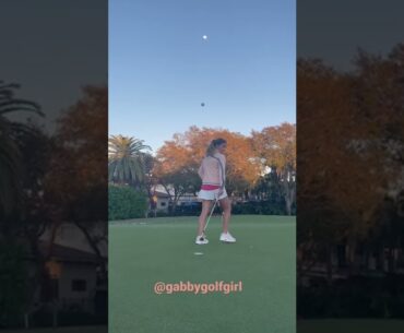 This trick shot was so tough!! #shorts #golf #golftrickshot