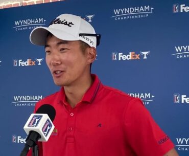 Michael Kim started Saturday tied for 40th but a 62 jumped him up the leaderboard