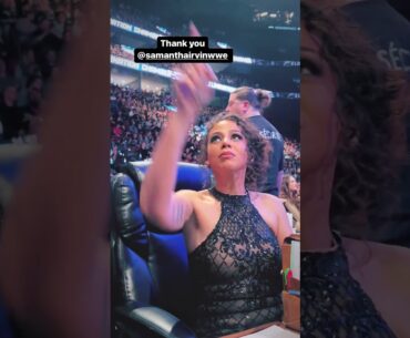 Emotional Samantha Irvin after hearing her chants 😭 #samanthairvin #wwe #wrestling #wwechamber