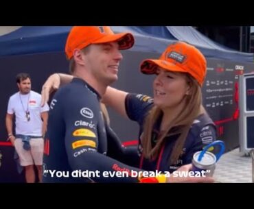 Max Verstappen PR officer telling him “You didnt even break a sweat” after Austria win 😂