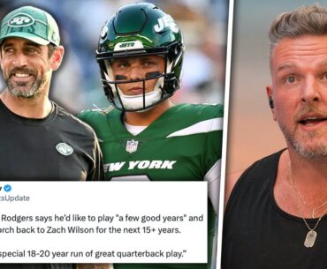 Aaron Rodgers Hints He Wants To Be A Jet For 3 Years, Hand Off To 15 Years Of Zach Wilson | PMS