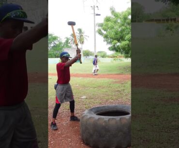 I tried Dominican baseball training!! 👀🦾🇩🇴 #shorts