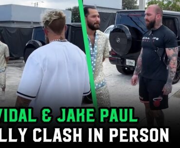 Jorge Masvidal "runs up" on Jake Paul
