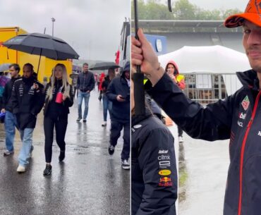 Daniel Ricciardo & Lando Norris sneaking in Ferrari’s Garage | F1 Driver Arrivals at #BelgianGP