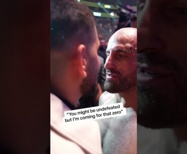 Volk went face-to-face with Topuria after his #UFC290 win 👀