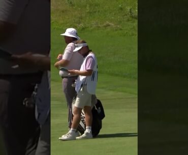 Thomas Walsh laid up off the tee then walked down the fairway without the rest of his group. Legend.