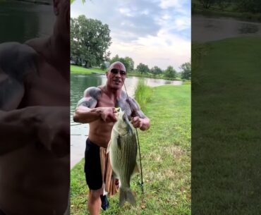 The Rock caught a HUGE FISH 😂 (via The Rock/IG) #shorts