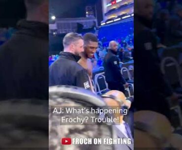 AJ: "F****** hell, you been working out?" Froch and Joshua embrace. #shorts