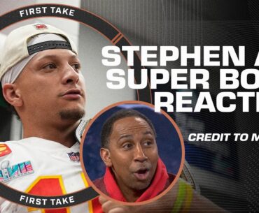 Stephen A. gives props to SUPERSTAR Patrick Mahomes for the Chiefs' Super Bowl comeback | First Take