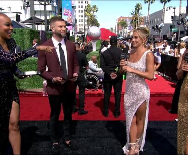 2023 ESPYS: Cavinder Twins Haley & Hanna Of Miami Hurricanes Women's Basketball Red Carpet Interview