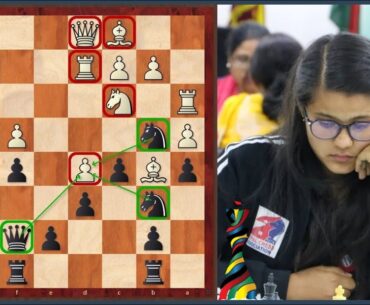 WFM Sujana Lohani (1537) beats Barbier Wiebke (1998) | 43rd FIDE Chess Olympiad |