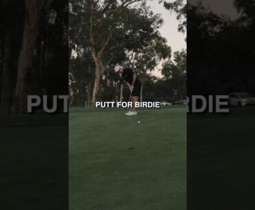 Trying to make a birdie before sunset #golf