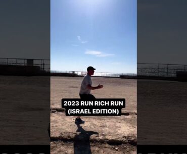 Rich Eisen Preps for the 20th Annual Run Rich Run With a 40 Yard Dash in Caesarea, Israel.