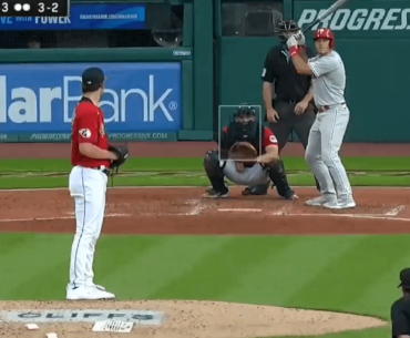 Micah catching a pitch