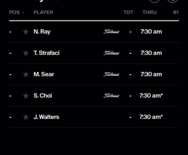 Never in my wildest fucking dreams did I think I’d be able to favourite Tig on the PGA tour app.