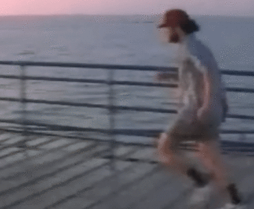 Colin looks like cross-country Forest Gump