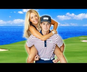 Corinna Kopf caddies for Garrett