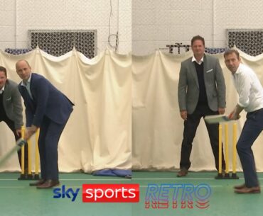 Nasser Hussain vs Michael Atherton - Net battle