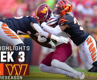 Cincinnati Bengals vs. Washington Commanders | 2023 Preseason Week 3 Game Highlights