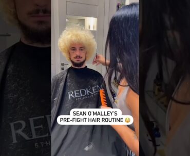 Sean O'Malley's pre-fight hair routine took two days 😲 #shorts