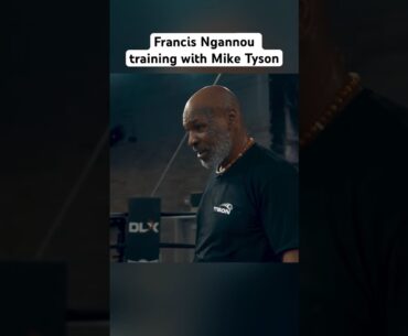Ngannou getting ready for his fight vs. Tyson Fury