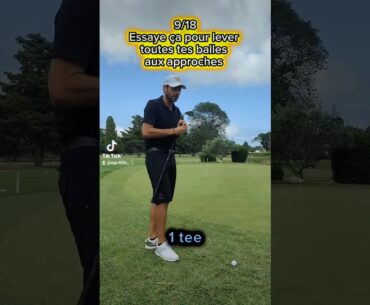 9/18 Essaye ça pour lever toutes tes balles aux approches #golf #golffrance #chipping
