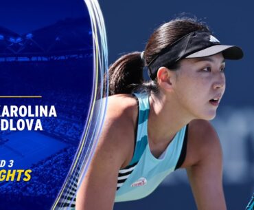 Xinyu Wang vs. Anna Karolina Schmiedlova Highlights | 2023 US Open Round 3